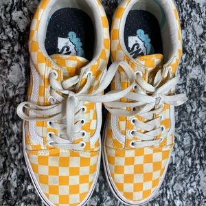 🔥SALE🔥 Vans yellow checkerboard Comfy Cush woman’s  8.5